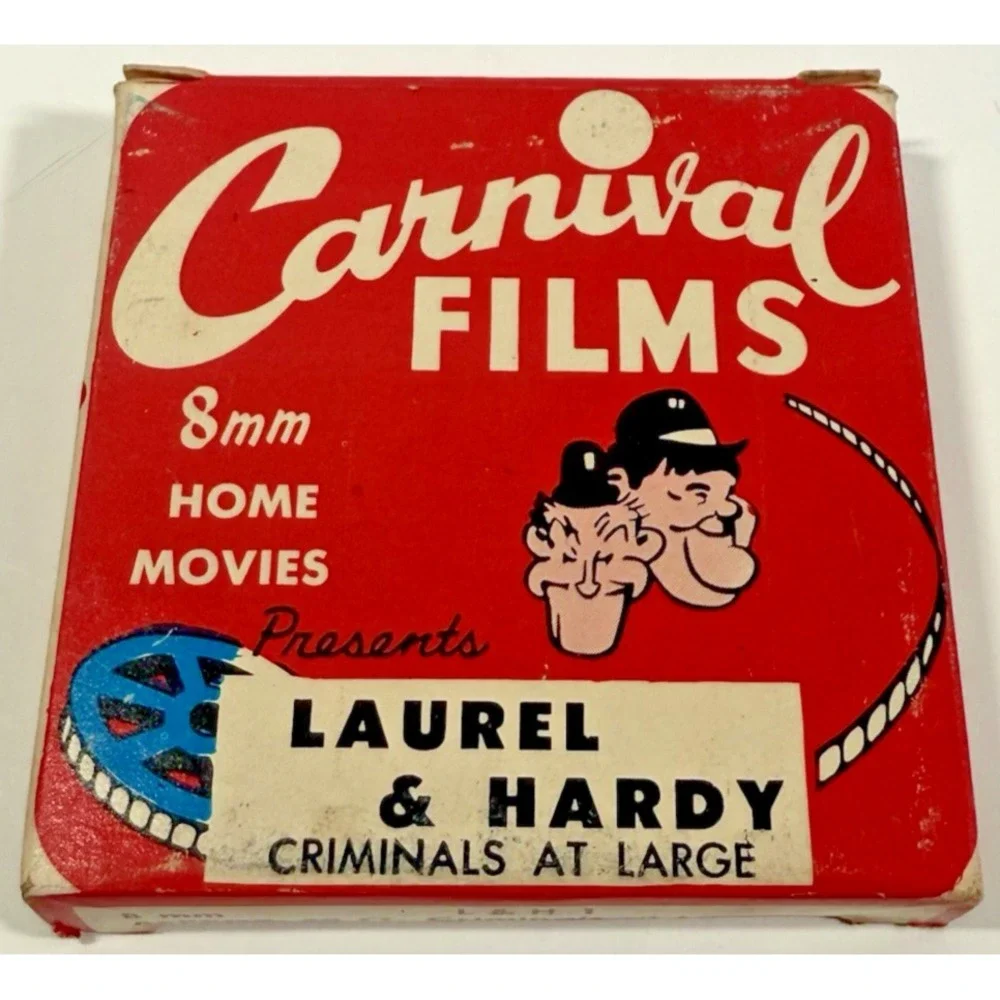 Carnival Films 8mm Home Movie Laurel & Hardy Criminals at Large L&H1 Red Box